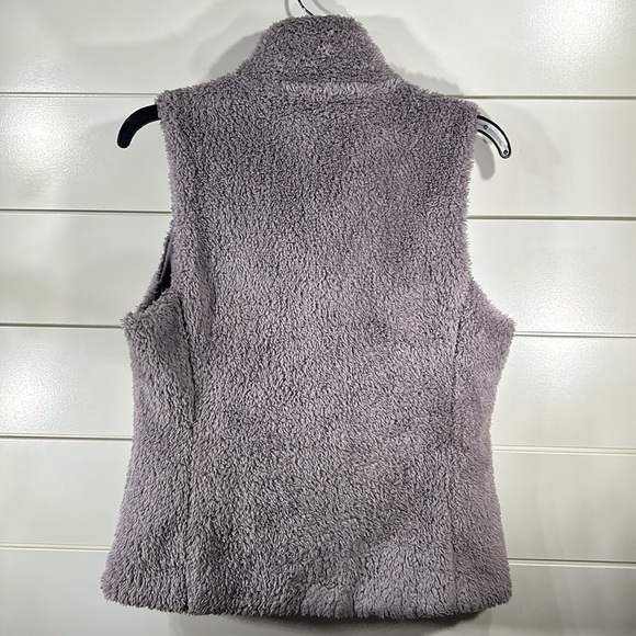 Patagonia Logo Los Gatos Deep Pile Sherpa Fleece Full Zip Vest Women's Sz Medium - Picture 3 of 3